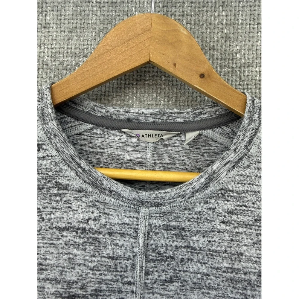 Athleta Grey Women's XS Space Dye Long Sleeve Mini Dress Pockets Active‎ Casual